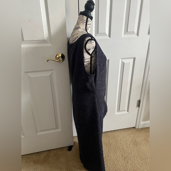 NEW JESSICA HOWARD WOMEN'S SPARKLE SHEATH PARTY DRESS (DK Gray and Silver) SZ 16 - Picture 8 of 10